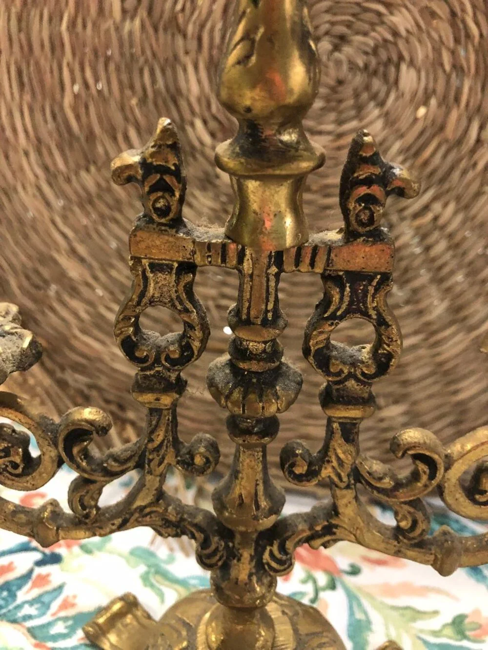 2 Vintage Brass 3 candle candlelabra